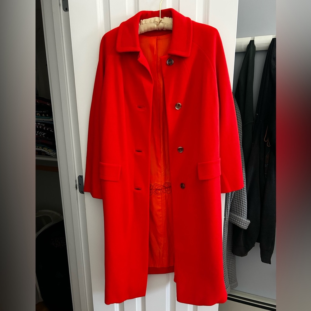 Vintage Red Pea Coat